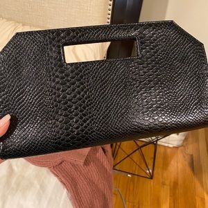 Express Faux Leather magnetic clutch